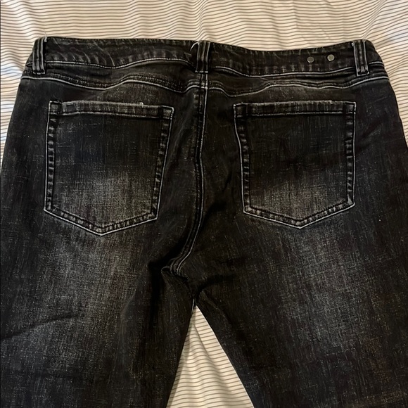 Cabi Distressed Boyfriend Black Jeans - Picture 3 of 5